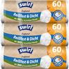 Swirl Sacchetti per la spazzatura antistrappo e a tenuta stagna, 60 l, confezione da 3 pezzi con 24 sacchetti, extra resistenti, antigoccia