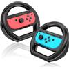 Shadowin Confezione da 2 volanti compatibili con Nintendo Switch e OLED Joy-Cons, Switch Racing Wheels Joycon Controller Accessori per Mario Kart 8 Deluxe, nero