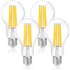 FLSNT Lampadina LED Edison E27, A70 LED Filamento Lampadine 3000LM Super Luminoso, 18W(equivalente 200W), Bianco caldo 3000K, Non Dimmerabile, Vetro trasparente, Confezione da 4