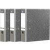 OXFORD Set di 3 raccoglitori a leva, Smart Pro+ A4XL, dorso 80 mm, 2 anelli, colore: Grigio