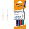 Bic 870492 Velleda - Fogli Lavagna Adesivi, Formato HxL 100 x 200 cm & Velleda Pennarelli Lavagna Bianca, Colori Assortiti, Pennarelli Cancellabili con Punta Media Tonda, Pacco da 4 Marcatori