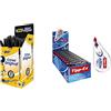 BIC Penne Nere a Sfera Cristal Original, Punta Media, 1.00 mm, Confezione 50 Penne + Correttore a Nastro, 6 M X 5 mm, Confezioni da 10