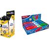 BIC Penne Nere a Sfera Cristal Original, Punta Media, 1.00 mm, Confezione 50 Penne + Correttore a Nastro, Micro Tape Twist, Bianchetto a Nastro, Confezione da 10 Unità