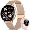 SWGOTA Smartwatch Donna con Chiamate WhatsApp, 1,39 HD Orologio Fitness con 120 Sports 24H Cardiofrequenzimetro, SpO2 Sonno Ciclo Mestruale Smart Watch IP68 Notifiche Calorie per Android iOS Oro