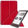 ZTAOOPOU Antiurto Custodia per KOBO Clara Colour Cover - Custodia KOBO Clara BW 6 Lettore eBook Custodia con Supporto Pieghevole Custodia Protezione Cover (Rosso)