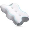 Euqvunn Cuscino Cervicale Memory Foam, cuscino ergonomico per chi dorme sul fianco, sulla schiena e sullo stomaco, cuscino ortopedico con design scanalato, con federa lavabile - 62×36×8/12 cm