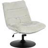 MEUBLE COSY Poltrona Imbottita Girevole Sedia da Salotto Funzione di Inclinazione Libera per Camera Ufficio Poltroncina Relax con Seduta Spessa Schienale in Tessuto Chenille Grigio