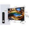 TCL P75 Series Serie P7 Smart TV Nanotecnologia WCG 4K 50 50P755, Dolby - Atmos, Google TV GARANZIA ITALIA