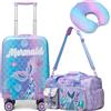 HTgroce Valigia Bambini con Borsa da Viaggio Bambina, Trolley Bambino Borsone da Viaggio,Valigia Ragazza, Trolley Bagaglio a Mano Bagaglio per bambini