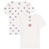 Petit Bateau A0d2c Magliette A Maniche Corte, Variante 1, 3 Anni (Pacco da 2) Bambina