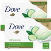 Dove Beauty Cream Bar Cetriolo E Tè Verde Saponetta Solida Rinfrescante 2X90 Gr 2 Unità