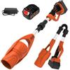 JAOGAUS Soffiatore Foglie 21V, Soffiatore di Foglie elettrico con 1 Batteria e caricabatterie, senza fili, per Pulire le Foglie, Soffiare Neve, Rimuovere la Polvere, Trucioli Legno, Pulizia del Cortil