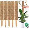 Laufunjoy Supporto per Piante in Muschio da 30 cm, 5 Pezzi Supporto per Piante Monstera Palo di Muschio in Fibra di Cocco Bastoncini Rampicanti Impilabili per Piante Rampicanti da Interno, Edera Pothos