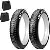 ECOVELO 2 Copertoni 20 X 4.0 + Camere D'Aria Coppia Pneumatici Tassellati Fat Bike CST BFT E-BIKE MTB FAT 20"