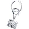 Simoni Racing SRK23 Portachiavi in Alluminio - Design Pistone Cromato