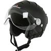 Scotland Casco Demi-Jet in Policarbonato Omologato Sci, Nero, Taglia S