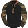 Di Yi Jia1 Felpa Tattica da Uomo All'aperto Felpa Mimetica Sportiva Tattica Militare Felpa retrò Oldschool con Mezza Zip Pullover L