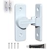 FENGJIAHUI Serratura Porta Scorrevole 90° Fermo Gancio a Porta Ribaltabile, Chiavistello per Porta in Legno, Serratura Porta Interna, per Porta, Finestra (Bianco-90°)