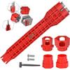 Cimown Multifunzione Chiave Sottolavello 8 in 1 Piletta Lavabo, Installatore per WC, Bagno, Cucina e Lavello Rubinetto
