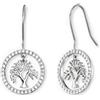 Engelsrufer Orecchini da donna a forma di albero della vita, in argento sterling placcato oro, con 68 zirconi bianchi, senza nichel, 1 Paar, Argento sterling, Zirconia cubica
