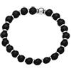 DUR Bracciale in agata nera con dischi ematite e sfera in argento Sterling 925 - Design elegante, dimensioni: 19 x 6 mm, A1606.16, 6 mm x 190 mm, Argento sterling, Agata