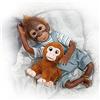 ZIYIUI 21 Pollici 52 cm Bambole Reborn Maschio Realistico Scimmia Silicone Morbido Vinile Fatto a Mano Toddler Bambole Reborn Originale Regali di Natale Bambole Reborn Maschio (Scimmia Maschio)