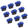 KUBOWAI 10 Pezzi Micro Servomotore 9g, Servo in Plastica, Sterzata 180°, Micro Servo per Smart RC Elicottero Auto Aeroplano Barca