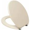 COTROS Tavoletta Copriwater Forma Universale Champagne Sedile WC Beige Avorio Cerniere Metallo Cromato Lucido e Viti