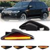 OZ-LAMPE Frecce Laterale Dinamico a LED per BMW E70 X5 E71 X6 F25 X3, Indicatori di Direzione Laterale a LED Canbus, Nero 2 Pezzi