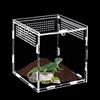 DAOOZHU Scatola di Alimentazione per Rettili, 15 cm*15 cm*15 cm Terrario Acrilico, Mini Terrario per Lumache, Ragni Saltatori, Lucertole, Scarafaggi