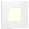 ledscom.de Luce LED per scale/apparecchio da incasso FEX per interni ed esterni, angolare, 85 x 85 mm, bianco caldo
