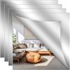 Binnan 4 Pezzi 30 X 30 CM Acrilico Specchio, Specchio Adesivo da Parete Multifunzione，Specchi Adesivi da Parete，Utilizzato in Guardaroba, Bagni, Assorbenti, Camere da Letto, ECC.