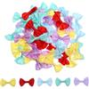 QUARKZMAN 50pz Fiocchi Multicolore 1,5 x 1 Mini Fiocco in Raso per Creazioni, Fiocco Piccolo all'Ingrosso per Cucito Fai da Te, Scrapbooking, Regalo di Nozze, Decorazione Casa
