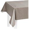 LILENO HOME Tovaglia lavabile al metro, 100 x 140 cm (bordo tagliato), in lino tortora SP, tovaglia cerata, impermeabile, ideale come tovaglia o runner da tavola per tenda da birra