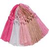 AebDerp 100 pezzi mini ciondoli nappe setosi piccoli per bricolage fai da te segnalibri ghirlanda braccialetto orecchini catena borsa carta portachiavi regalo decorazione personalizzata donna accessori per