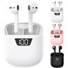 Generic Auricolari senza fili, Bluetooth 5.0, cuffie wireless, auricolari Bluetooth in-ear con cancellazione del rumore, bassi profondi, mini auricolari Bluetooth, IP7, impermeabili, display a LED (bianco)