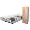 TULENA NOX Materasso singolo 100x190 cm con memory foam e lattice, Materassi a molle insacchettate H2 + H3 Comfort Plus, altezza 23 cm