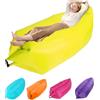 plplaaoo Lettino Gonfiabile, Divano Gonfiabile Per Viaggiare, Sedia da Spiaggia da Campeggio All'aperto, Lettini Gonfiabili, Materasso Ad Aria Pieghevole Portatile Per Feste in Spiaggia (giallo)