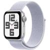 Apple Watch SE GPS + Cellular 44mm Silver Aluminium Case with Blue Cloud Sport Loop - EU
