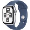 Apple Watch SE GPS + Cellular 44mm Silver Aluminium Case with Denim Sport Band - S/M - EU