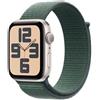 Apple Watch SE GPS + Cellular 44mm Starlight Aluminium Case with Lake Green Sport Loop - EU