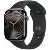 Apple Watch Series 10 GPS + Cellular 46mm Slate Titanium Case with Black Sport Band - S/M