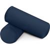 Utopia Bedding Set di 2 Cuscino Cilindrico, 15 x 40 cm Cuscini Bolster, Cuscino Lombare (Blu Navy)