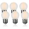 FEILEMAN Lampadina LED E27, luce bianca calda, 6 W, 60 Watt, 3000 K, E27, opaca, G45, mini globo, dimmerabile, confezione da 6