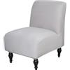 MCNDSI Coprisedia Senza Braccioli Elasticizzati Copripoltrona Senza Braccioli Accent Copri Poltroncina Stampato Fodera per Sedia Senza Braccioli per Camera (Color : Light Gray, Size : 2pcs)