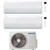 Samsung Climatizzatore Samsung Dual Split Inverter WindFree Avant S2 9000+9000 BTU, AJ040TXJ2KG, Wi-Fi Integrato