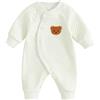 Vioyavo Tutine Neonata Pagliaccetto Neonata Invernale Tuta Chiusura Calda per Neonata Tutina Ivernale da Neonata 0-6 mesi (Bianco, 0-3 Months)