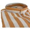 Veneziano Napoli Camicia uomo in puro lino collo coreano medium fit arancio/bianca Made in Italy