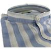 Veneziano Napoli Camicia uomo in puro lino collo coreano medium fit azzurra/bianca Made in Italy