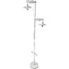 Ceramica Sarda Piantana a 2 luci bianca con piattini Pavoncella celeste 2XE27 54050-2S
